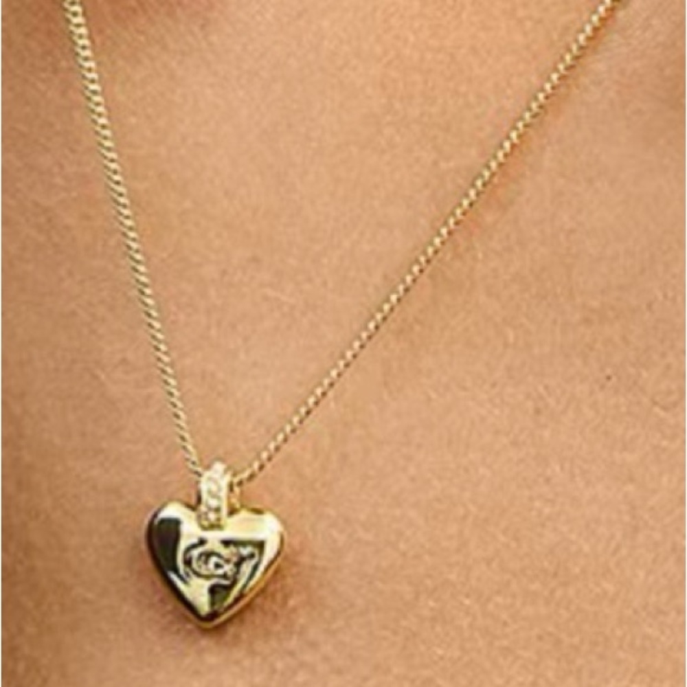 Coach Gold Heart Pendant Necklace